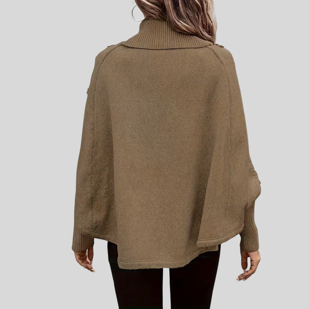Norelle™ | Pull en maille torsadée à col montant