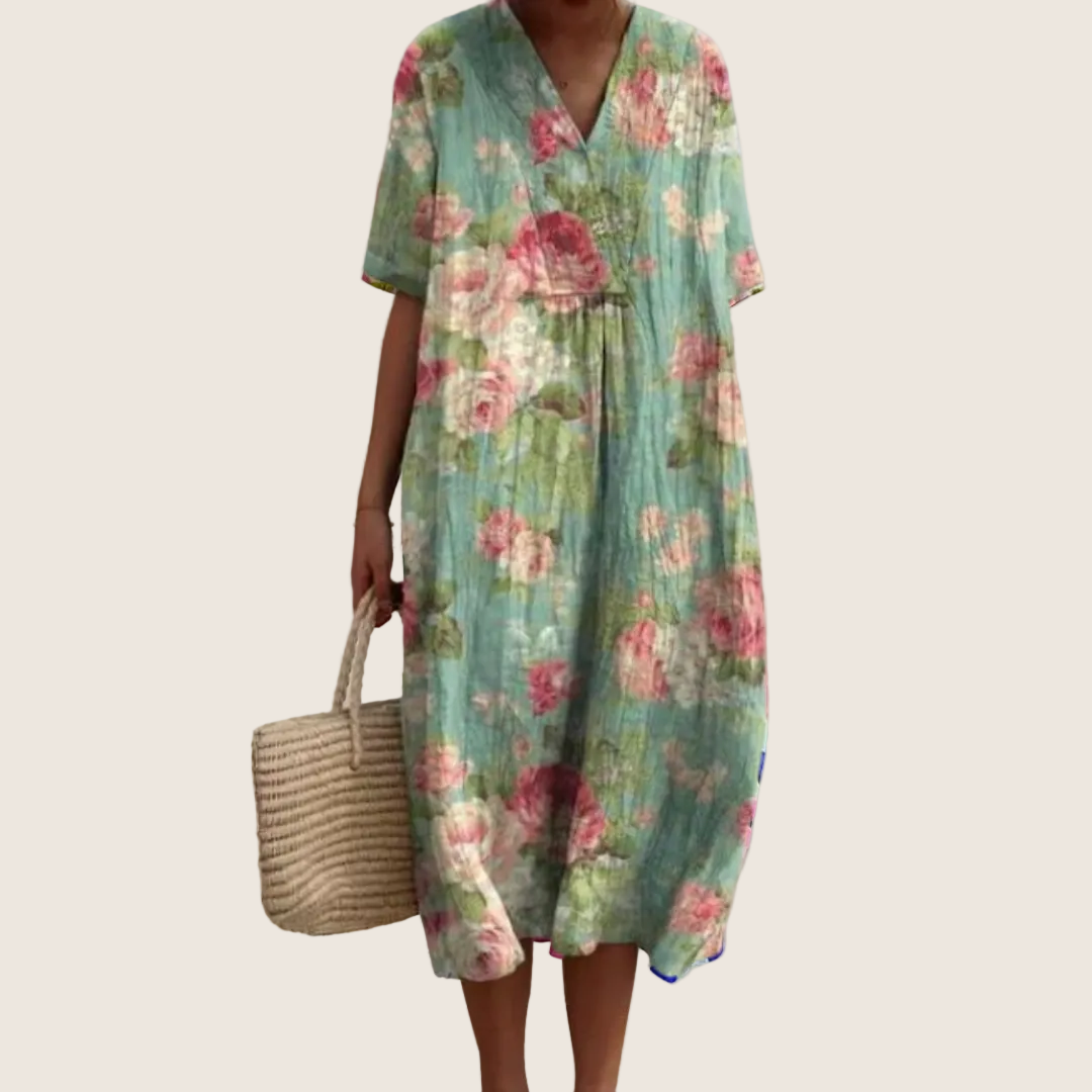 VIDAL BORDEAUX | ROBE D'ÉTÉ FLORALE POUR FEMMES