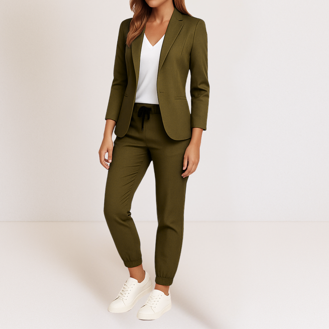 MOREAU LYON | ENSEMBLE COORDONNE BLAZER ET JOGGER SMART CLASSIC POUR FEMME