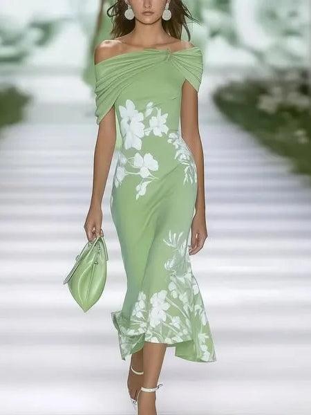 Robe Élégante Imprimée Fleurie d'Été