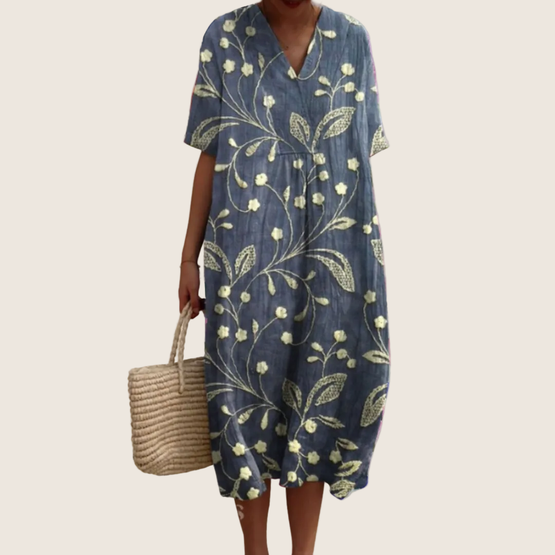 VIDAL BORDEAUX | ROBE D'ÉTÉ FLORALE POUR FEMMES
