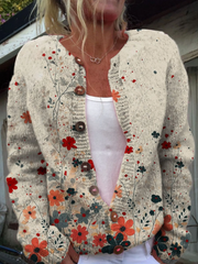 Sabrina™ | Cardigan en Tricot Floral Vintage