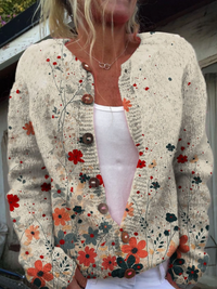Sabrina™ | Cardigan en Tricot Floral Vintage