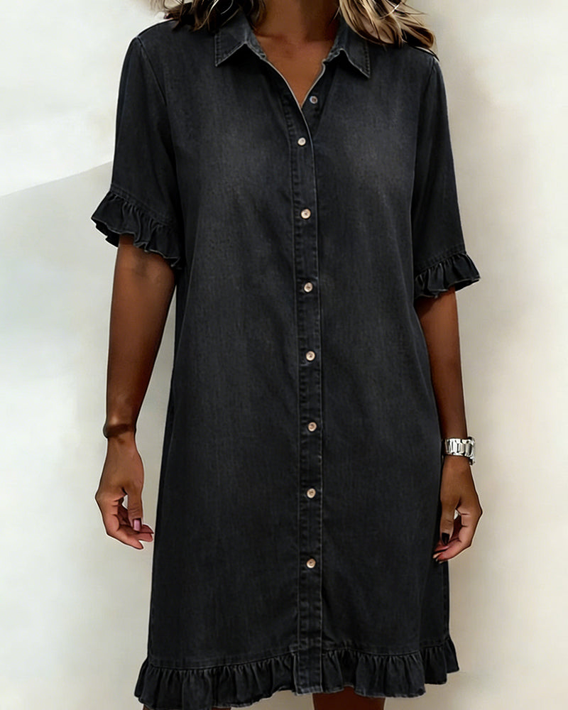 MOREAU LYON | ROBE MIDI EN DENIM MODERNE POUR FEMME