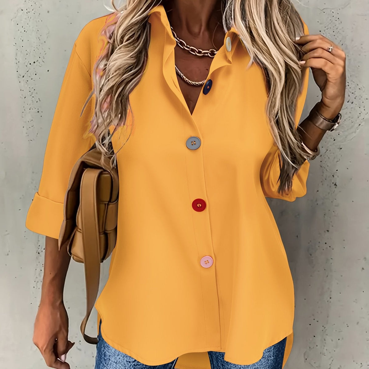 VIDAL BORDEAUX | CHIC BLOUSE À BOUTONS POUR FEMMES