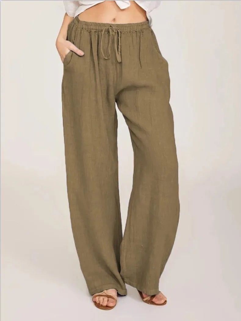 MOREAU LYON | PANTALONS CLASSIQUES À JAMBES LARGES POUR FEMMES