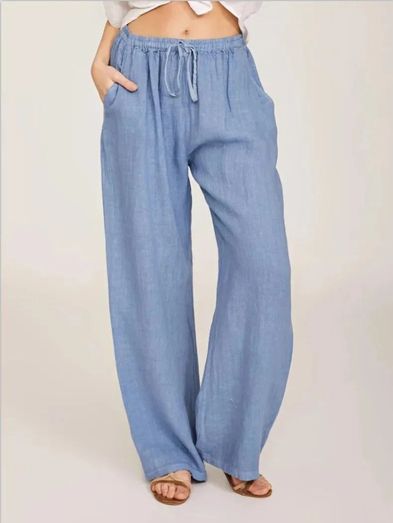 MOREAU LYON | PANTALONS CLASSIQUES À JAMBES LARGES POUR FEMMES