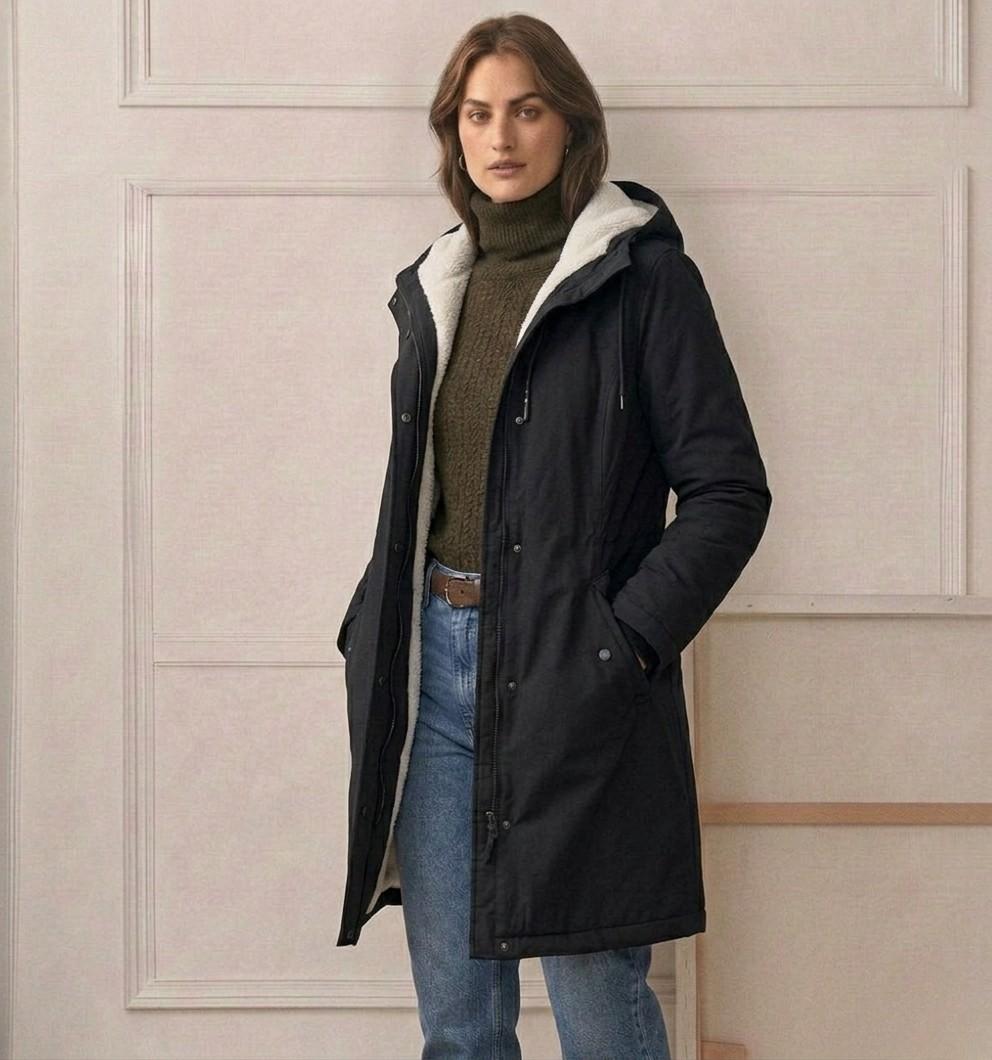 VIDAL BORDEAUX | PARKA D'HIVER DOUBLÉE EN POLAIRE POUR FEMMES