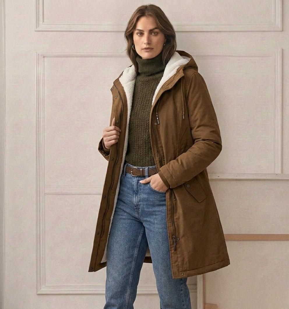 VIDAL BORDEAUX | PARKA D'HIVER DOUBLÉE EN POLAIRE POUR FEMMES