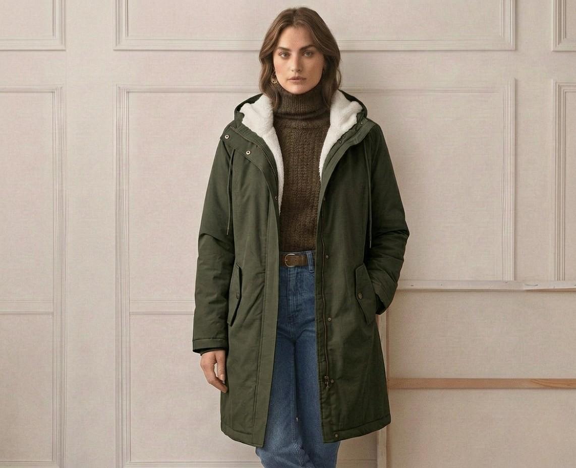 VIDAL BORDEAUX | PARKA D'HIVER DOUBLÉE EN POLAIRE POUR FEMMES