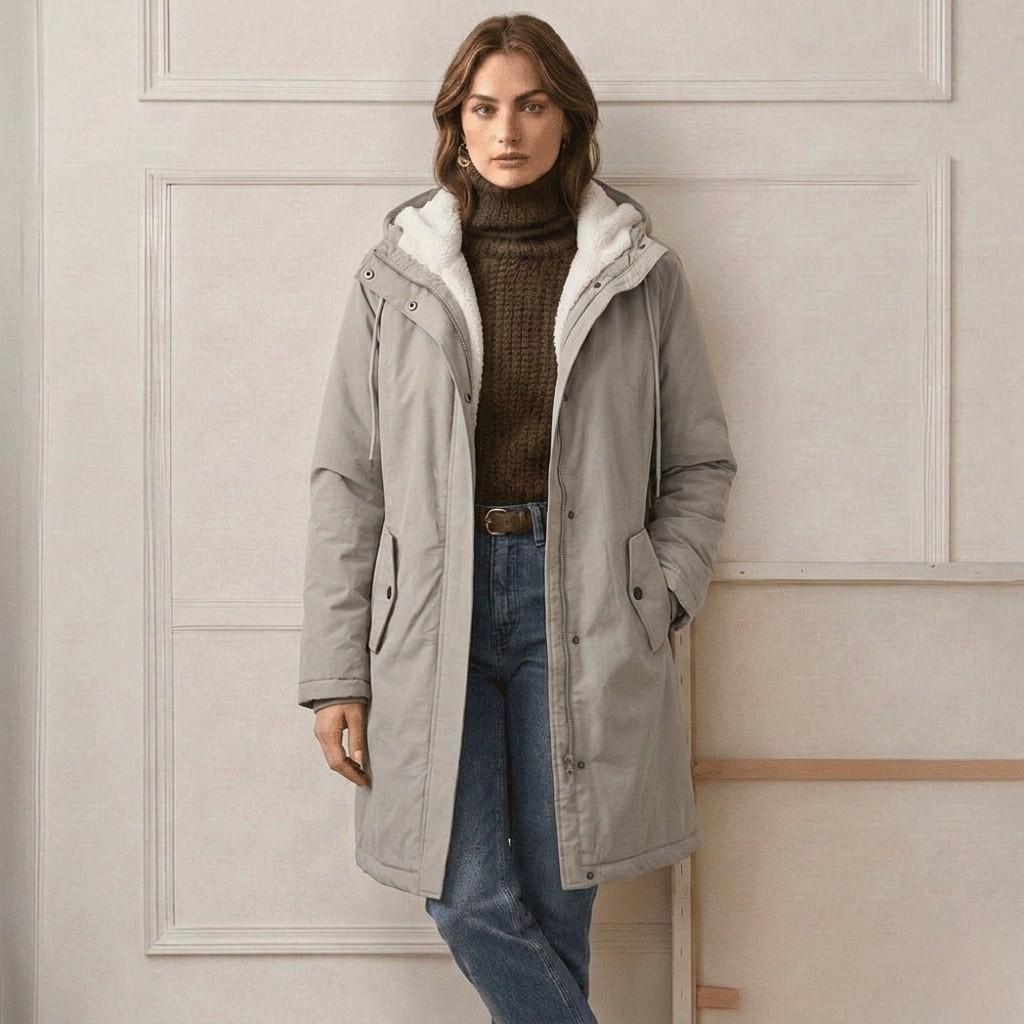 VIDAL BORDEAUX | PARKA D'HIVER DOUBLÉE EN POLAIRE POUR FEMMES