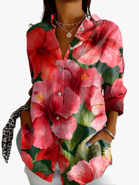 VIDAL BORDEAUX | BLOUSE FLEURIE VINTAGE POUR FEMMES