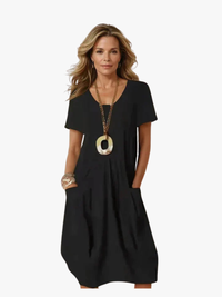 VIDAL BORDEAUX | ROBE MIDI FLUIDE POUR FEMMES