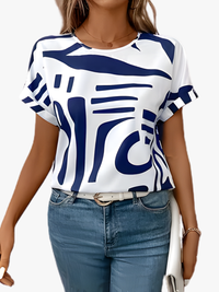 VIDAL BORDEAUX | T-SHIRT IMPRIMÉ ABSTRAIT POUR FEMMES