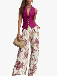MOREAU LYON | ENSEMBLE PANTALON FLORAL POUR FEMMES