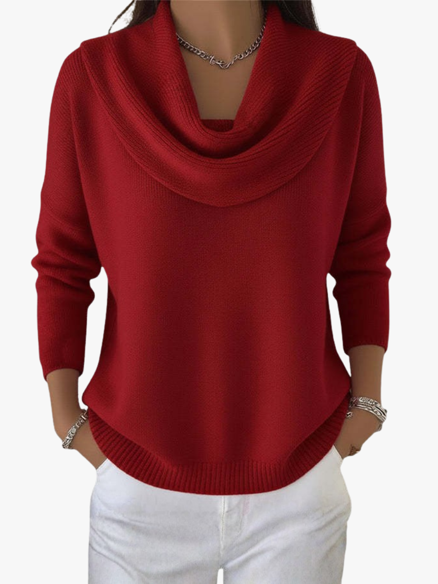 VIDAL BORDEAUX | PULL À COL GRACIEUX POUR FEMMES