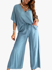 MOREAU LYON | ENSEMBLE CHIC À COL EN V POUR FEMMES