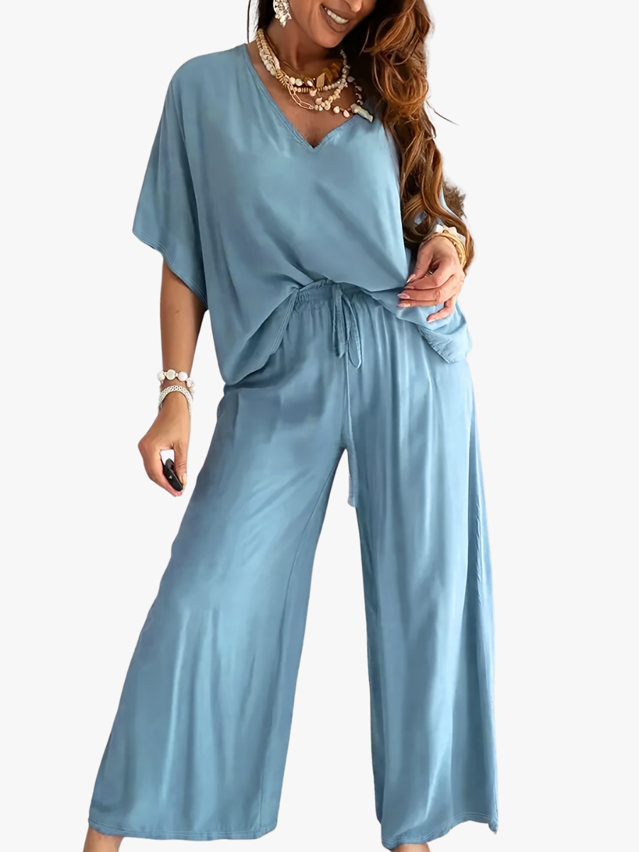 MOREAU LYON | ENSEMBLE CHIC À COL EN V POUR FEMMES