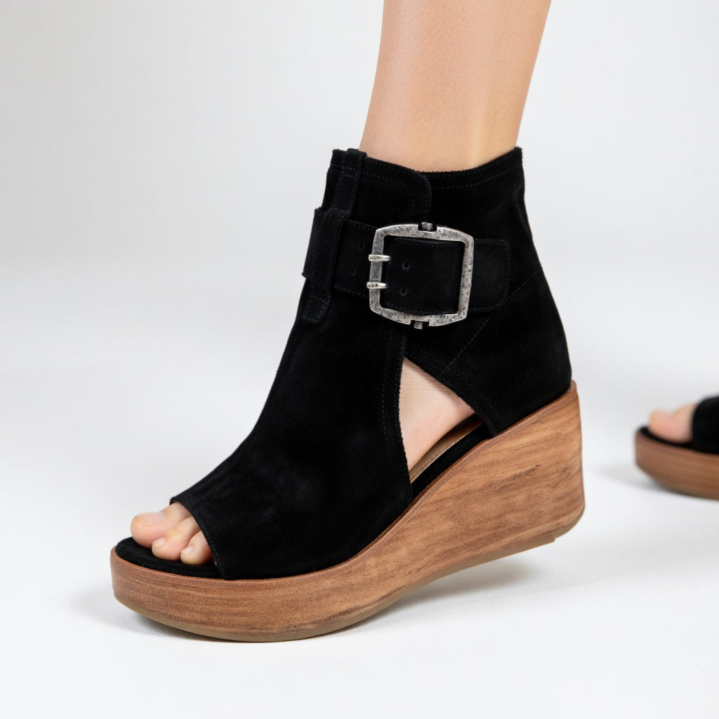 MOREAU LYON | BOTTINES COMPENSÉES OUVERTES POUR FEMMES
