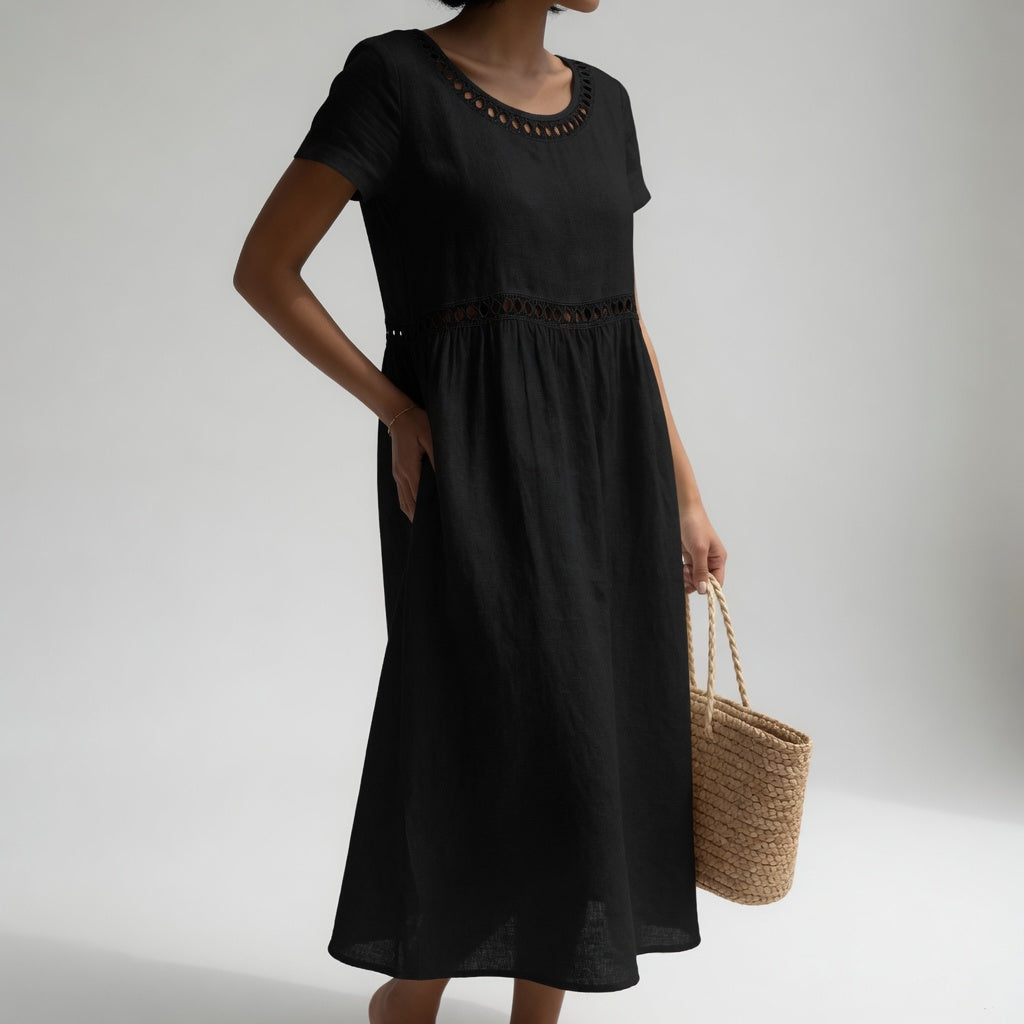 VIDAL BORDEAUX | ROBE EMPIRE BRODÉE POUR FEMMES