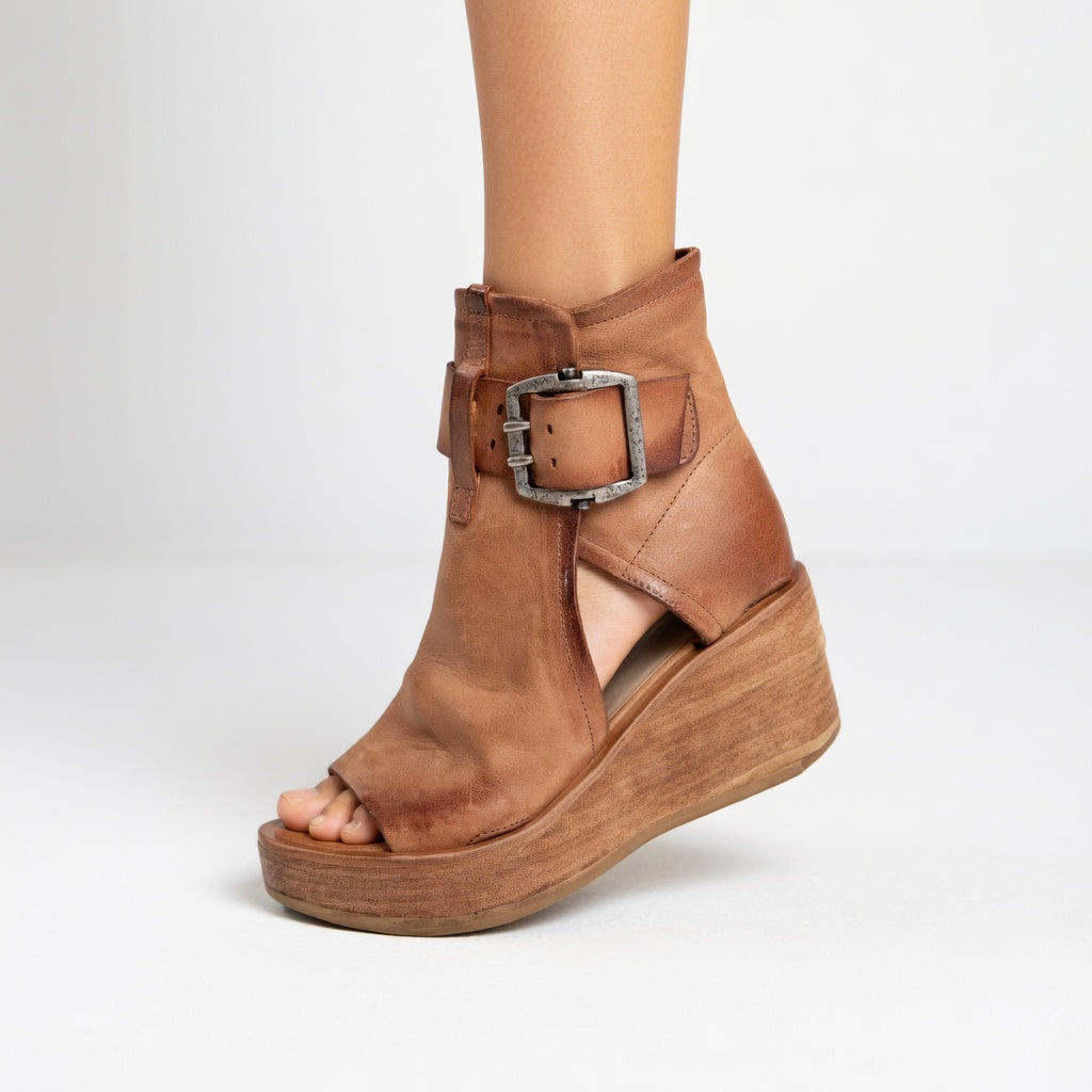 MOREAU LYON | BOTTINES COMPENSÉES OUVERTES POUR FEMMES