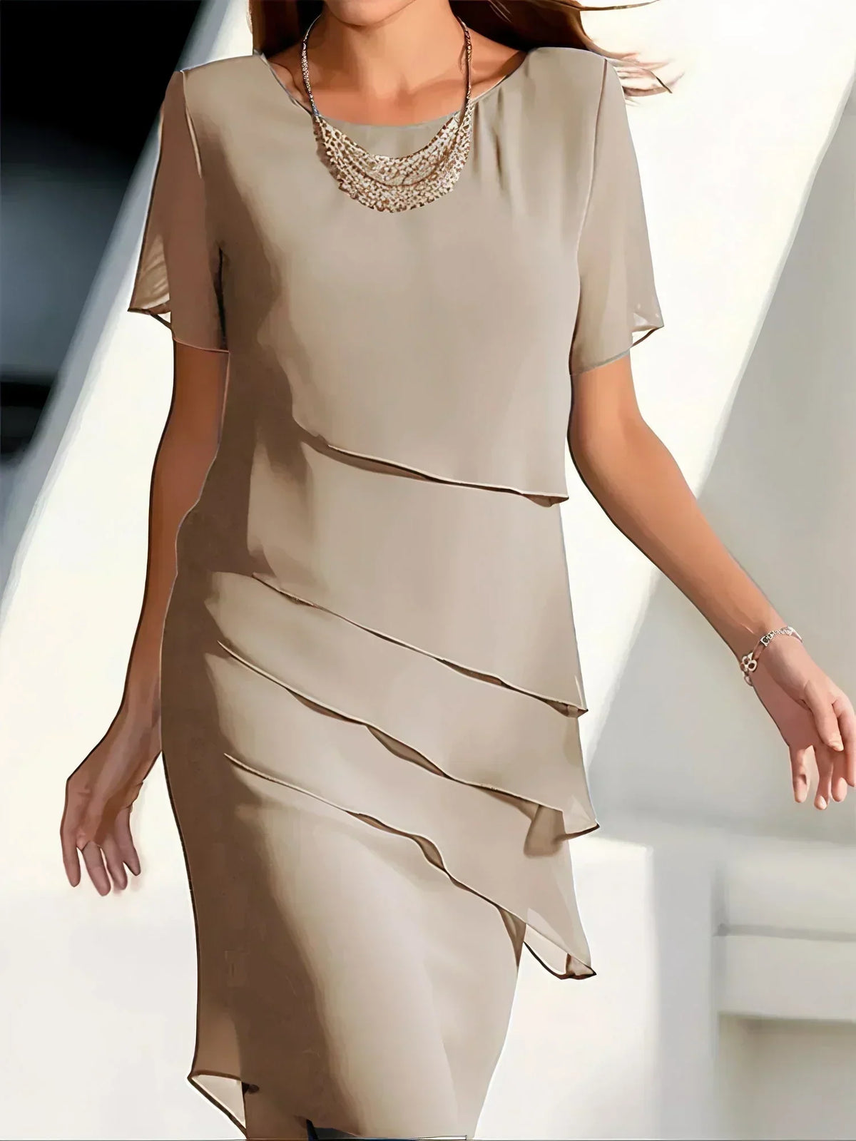 MOREAU LYON | ROBE ÉLÉGANTE À VOLANTS POUR FEMMES