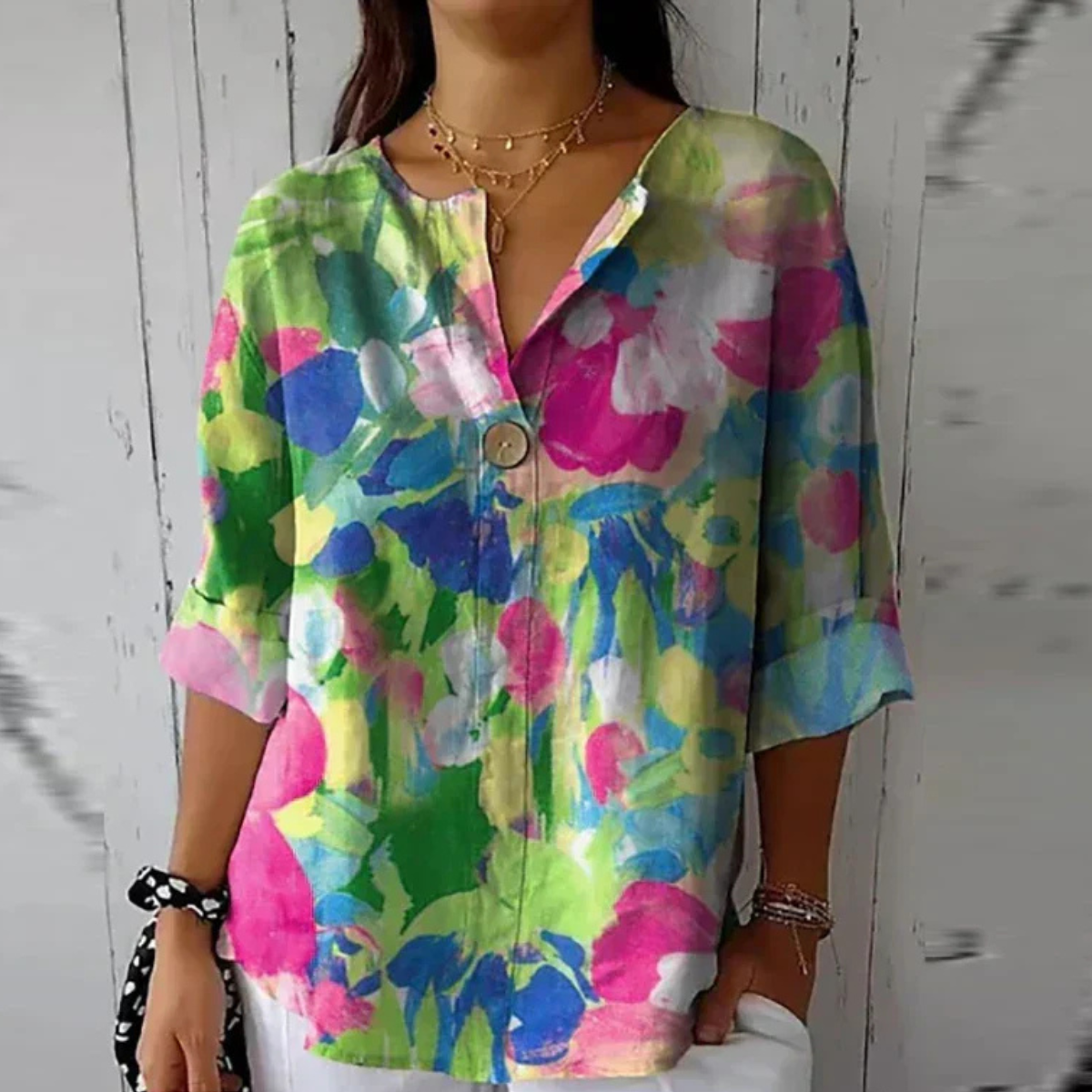 VIDAL BORDEAUX | BLOUSE FLEURIE POUR FEMME