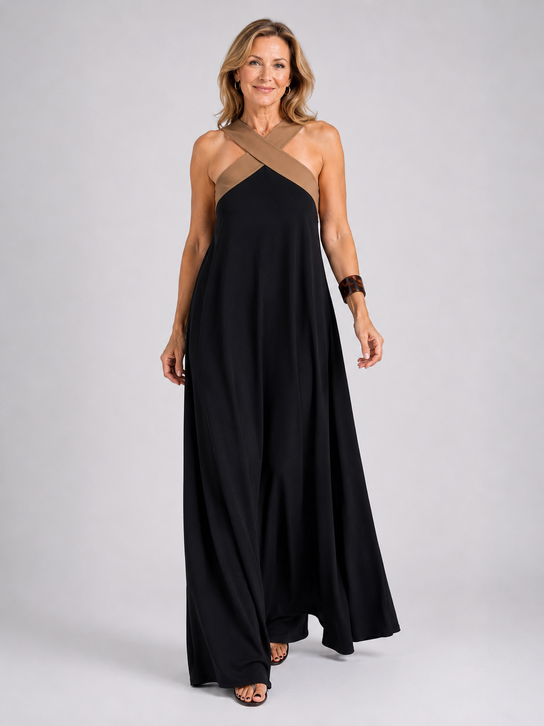 MOREAU LYON | ROBE MAXI BICOLOR POUR FEMMES