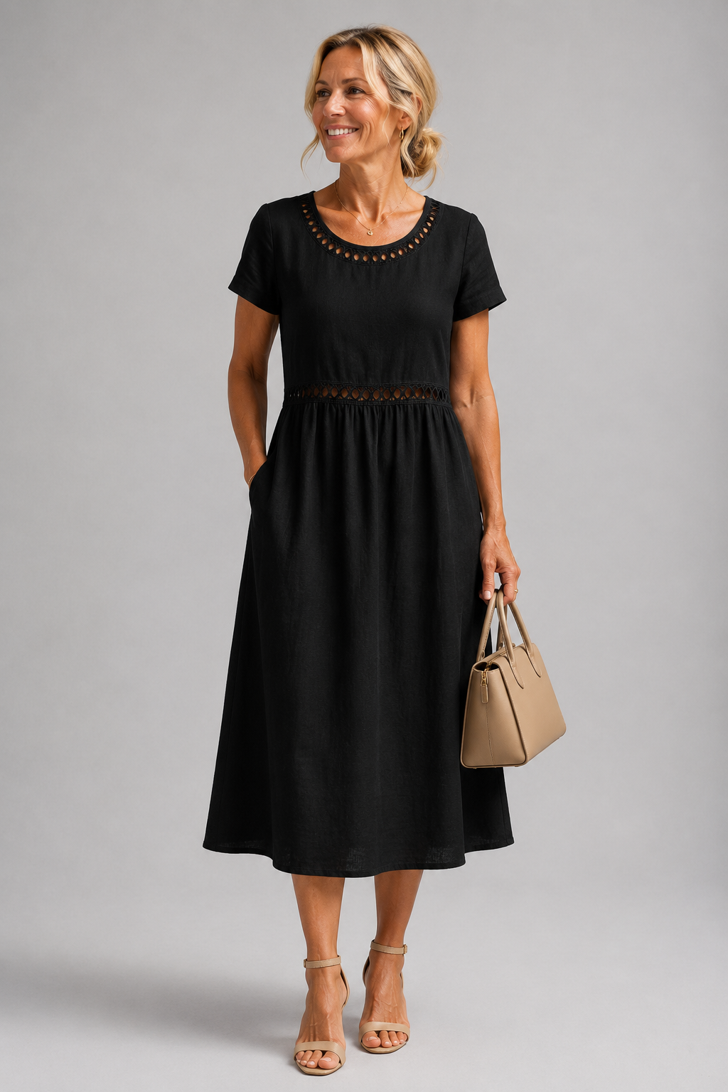 MOREAU LYON | MODERNE ROBE MIDI BRODÉE POUR FEMMES