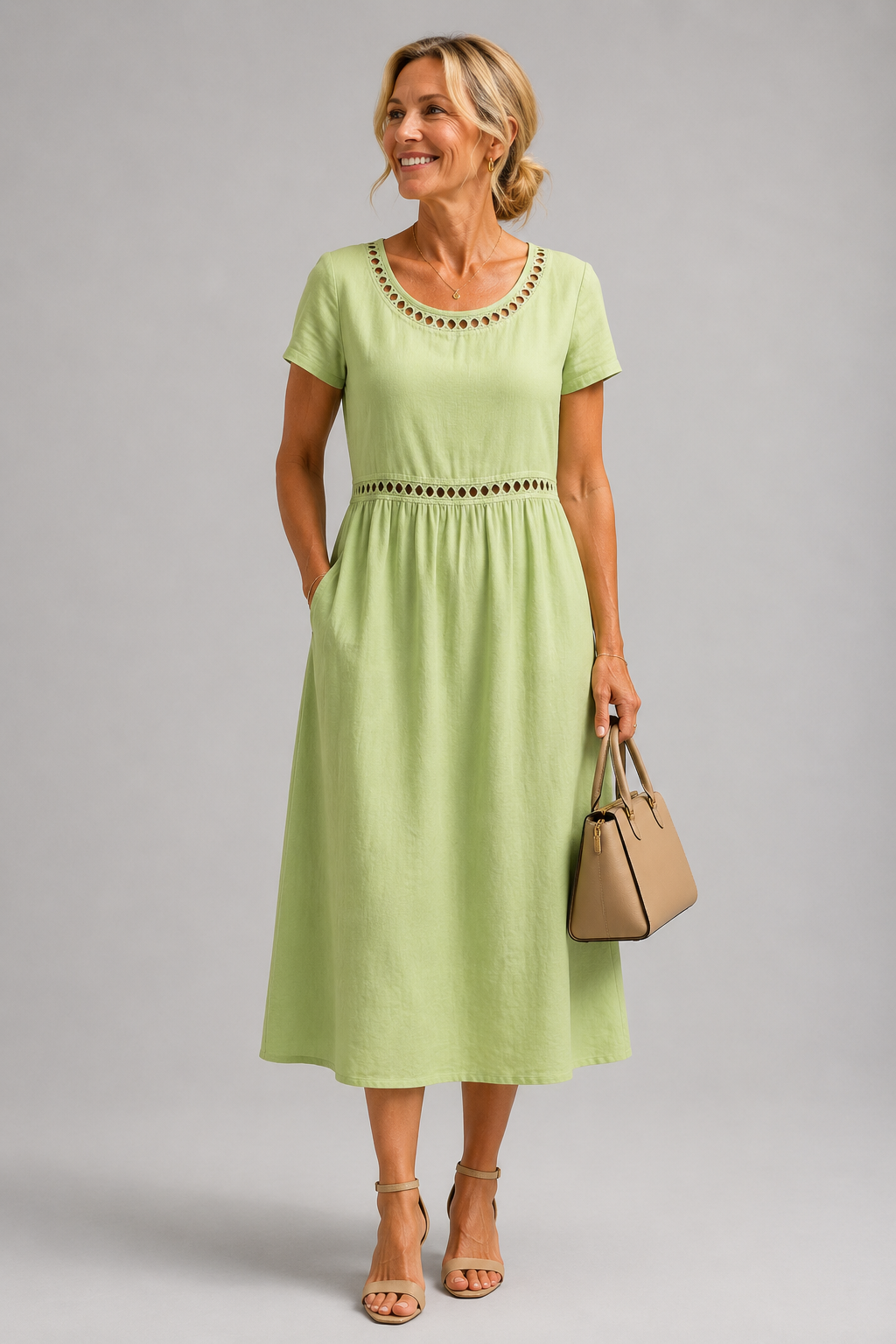 MOREAU LYON | MODERNE ROBE MIDI BRODÉE POUR FEMMES