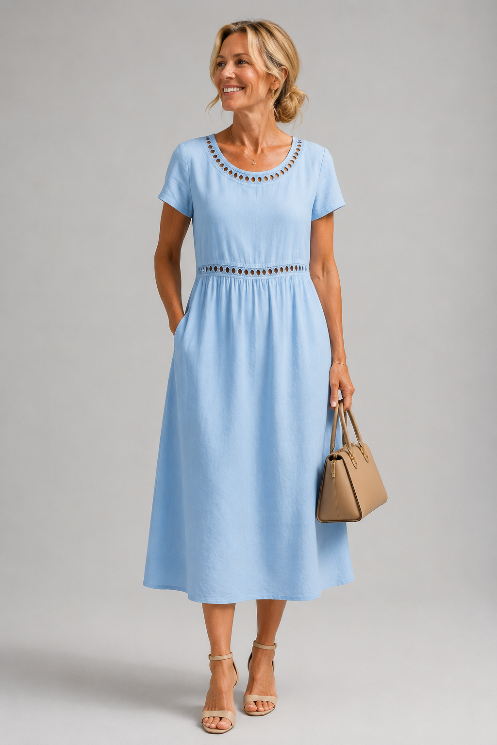 MOREAU LYON | MODERNE ROBE MIDI BRODÉE POUR FEMMES