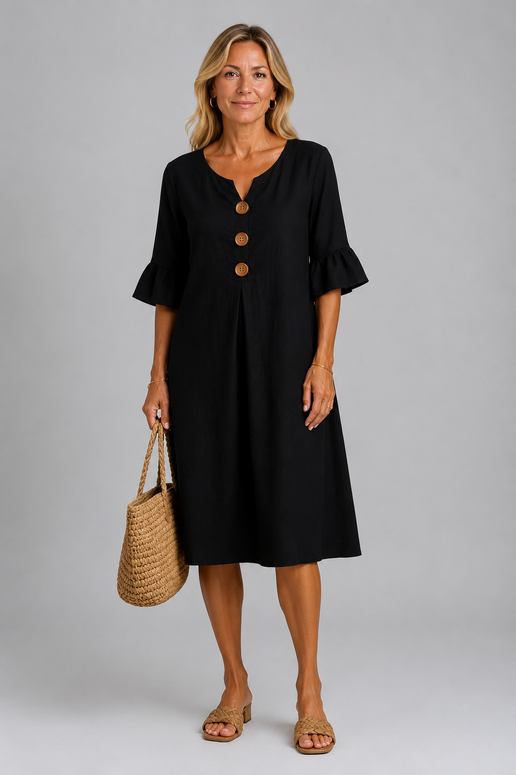 MOREAU LYON | ROBE CHEMISE À BOUTONS POUR FEMMES