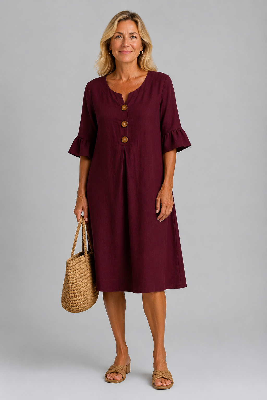 MOREAU LYON | ROBE CHEMISE À BOUTONS POUR FEMMES