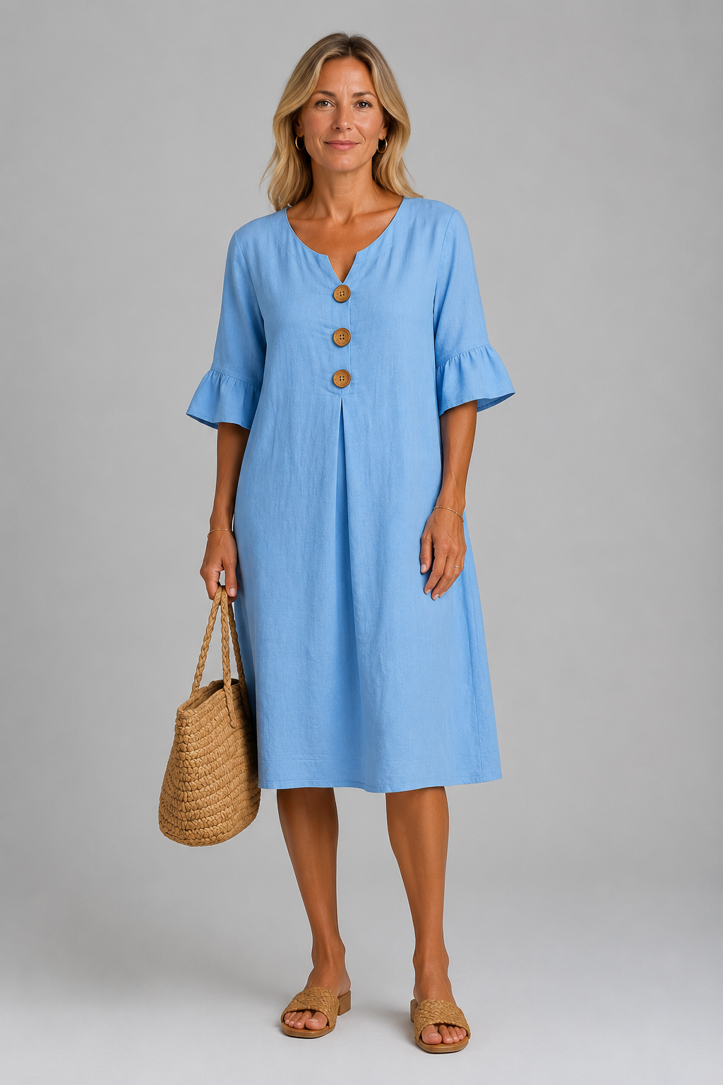 MOREAU LYON | ROBE CHEMISE À BOUTONS POUR FEMMES