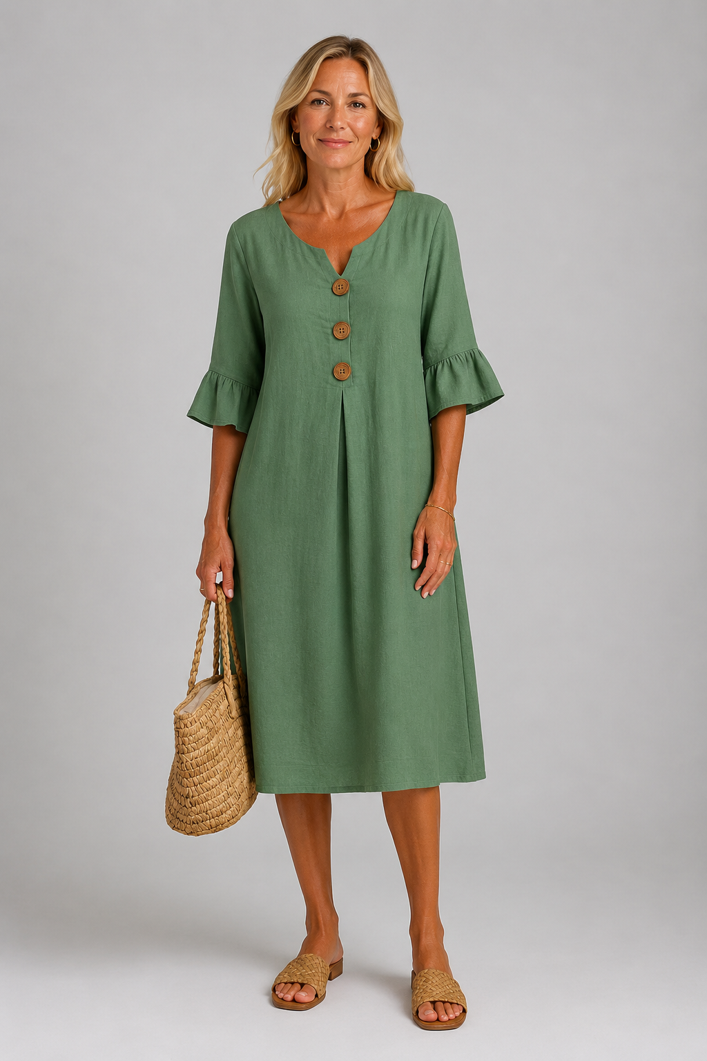 MOREAU LYON | ROBE CHEMISE À BOUTONS POUR FEMMES