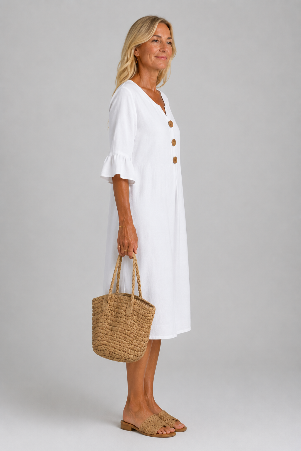 MOREAU LYON | ROBE CHEMISE À BOUTONS POUR FEMMES