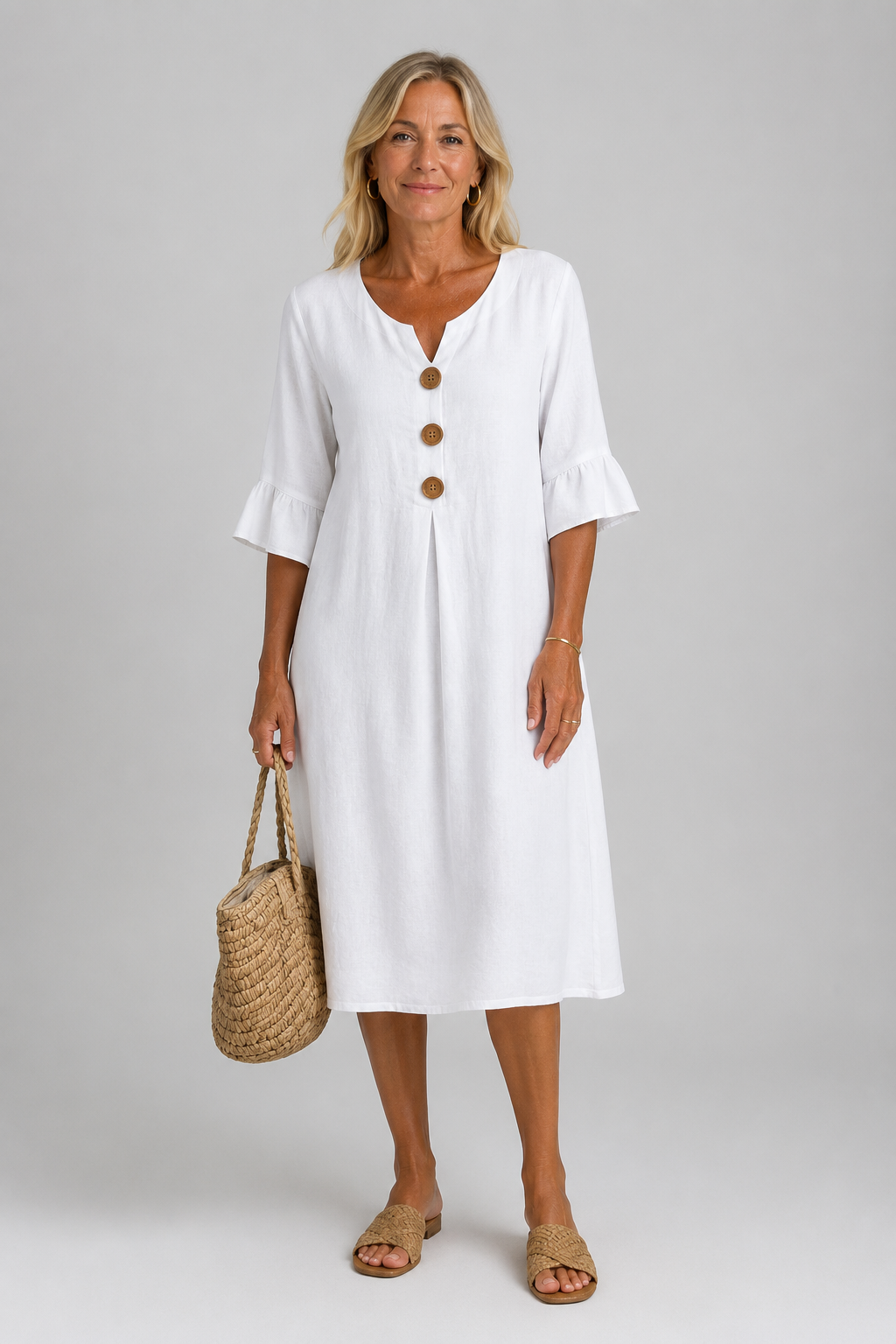 MOREAU LYON | ROBE CHEMISE À BOUTONS POUR FEMMES