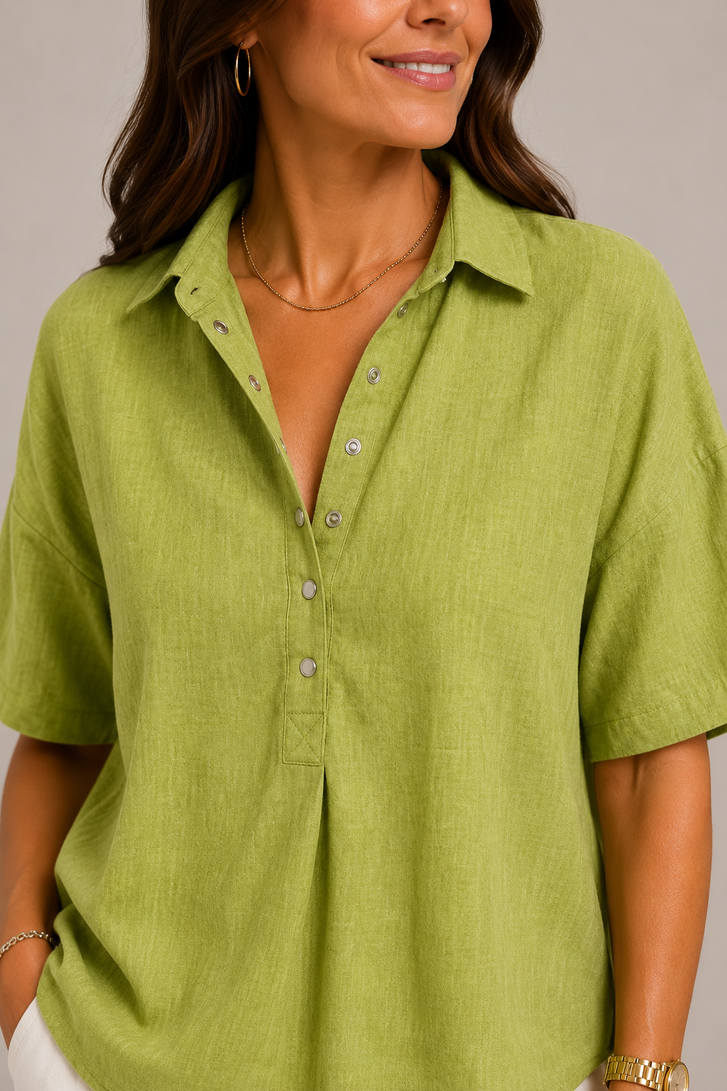 VIDAL BORDEAUX | CHIC BLOUSE À COL EN V POUR FEMMES