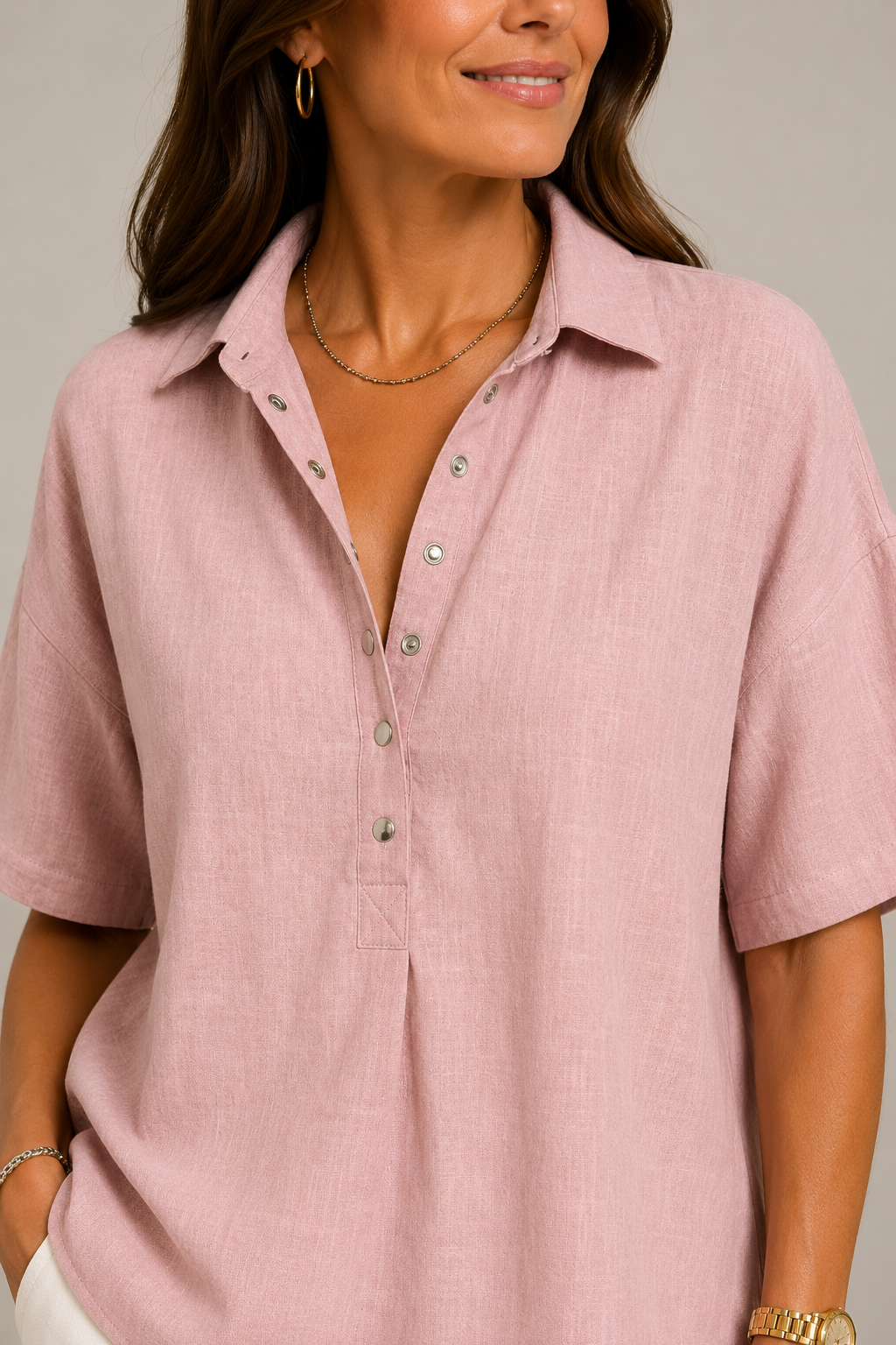 VIDAL BORDEAUX | CHIC BLOUSE À COL EN V POUR FEMMES