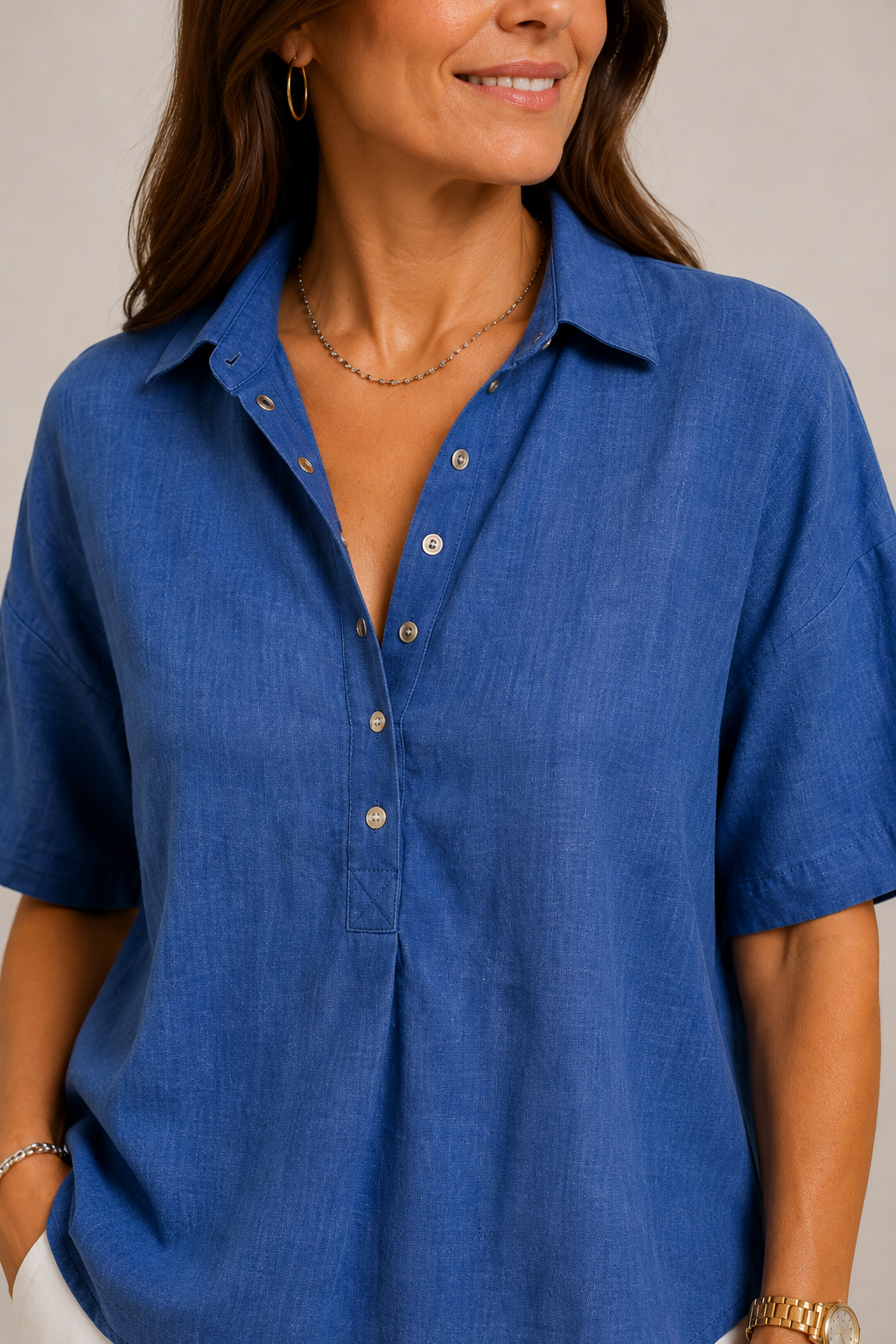VIDAL BORDEAUX | CHIC BLOUSE À COL EN V POUR FEMMES