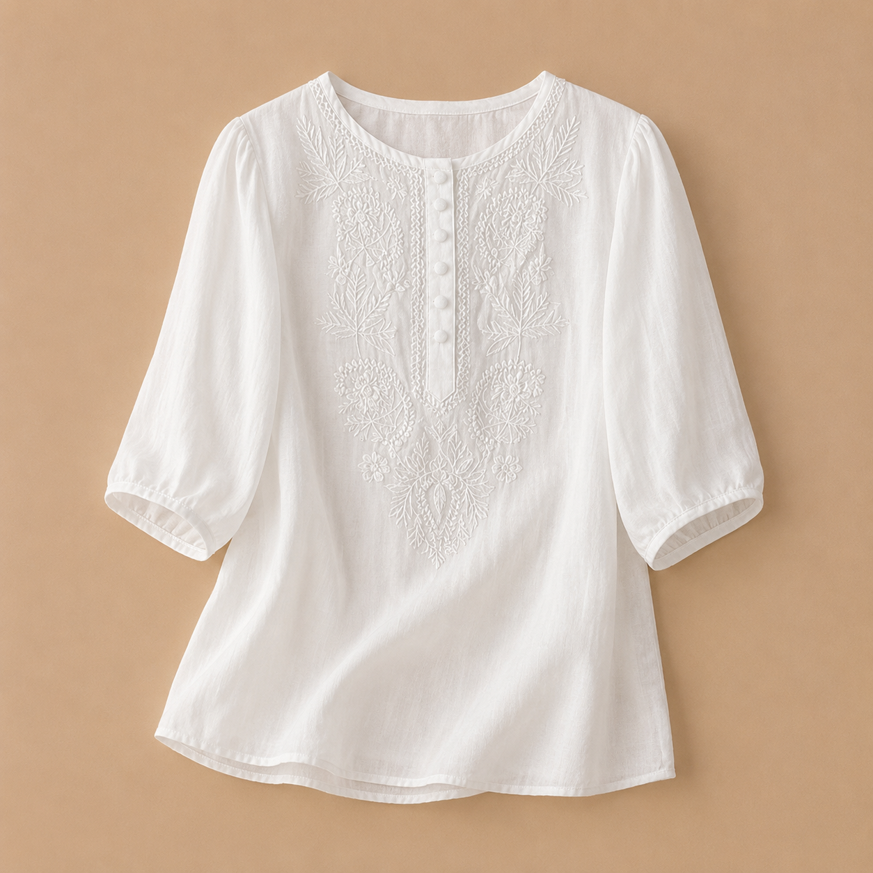 VIDAL BORDEAUX | BLOUSE CLASSIQUE BRODÉE POUR FEMMES