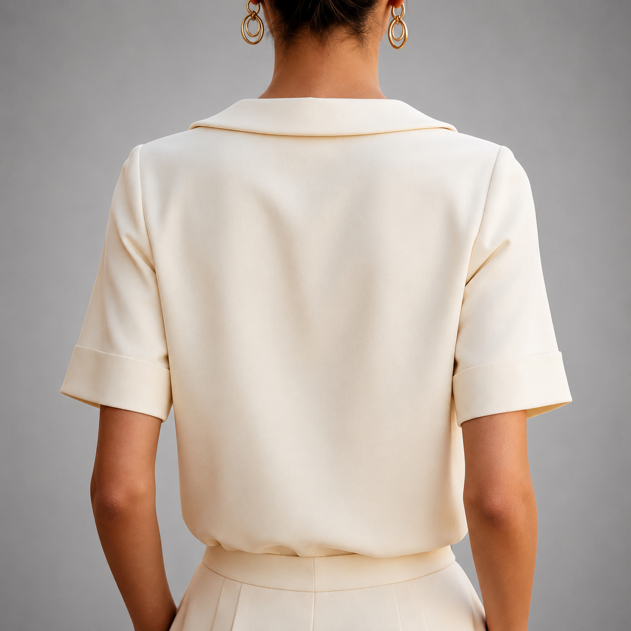 VIDAL BORDEAUX | CHIC BLOUSE À COL ROND POUR FEMMES
