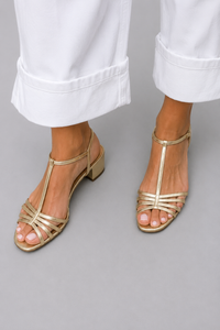 Allegra | Sandales Dorées Élégance