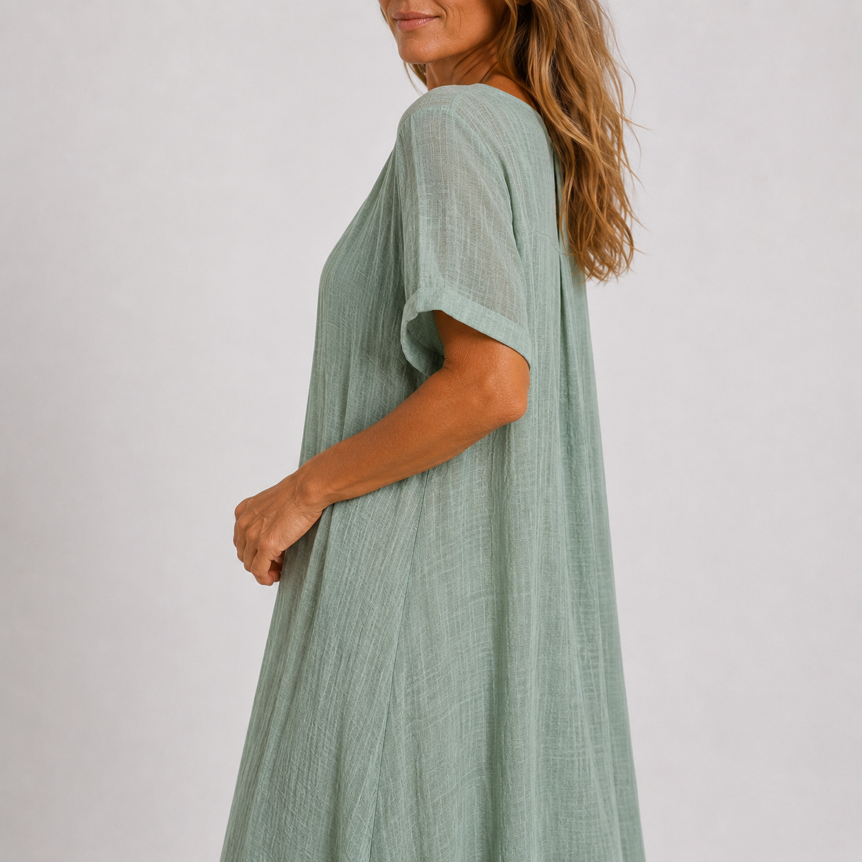 VIDAL BORDEAUX | CLASSIQUE ROBE À COL EN V POUR FEMMES