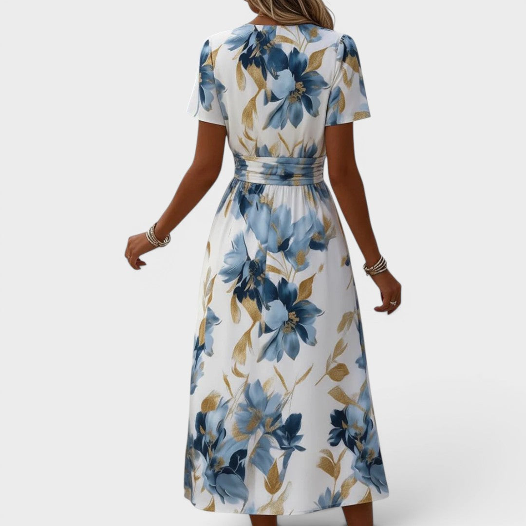 MOREAU LYON | ROBE MIDI FLORALE MODERNE POUR FEMMES