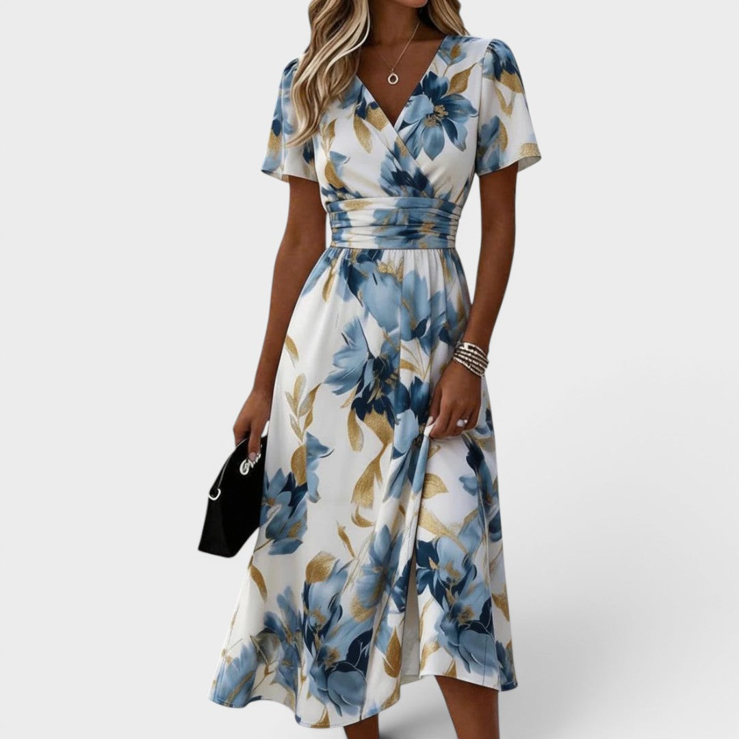 MOREAU LYON | ROBE MIDI FLORALE MODERNE POUR FEMMES