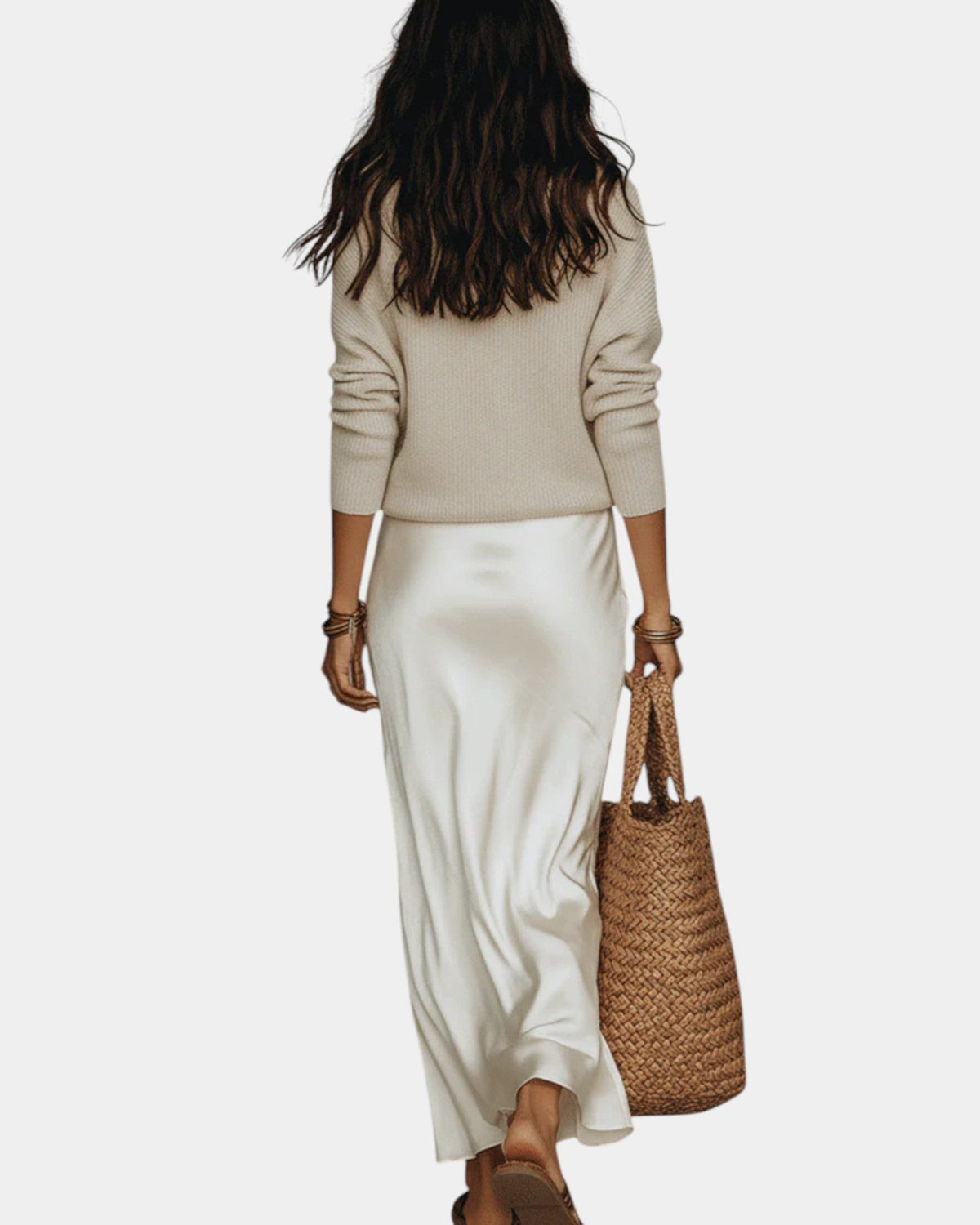 MOREAU LYON | ROBE EN SATIN AVEC BLOUSE POUR FEMME