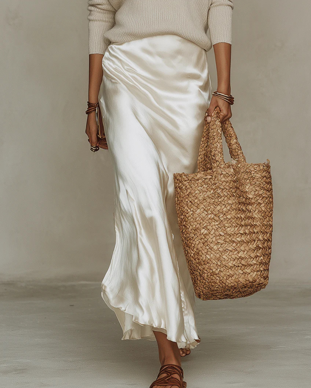MOREAU LYON | ROBE MIDI EN SATIN POUR FEMMES
