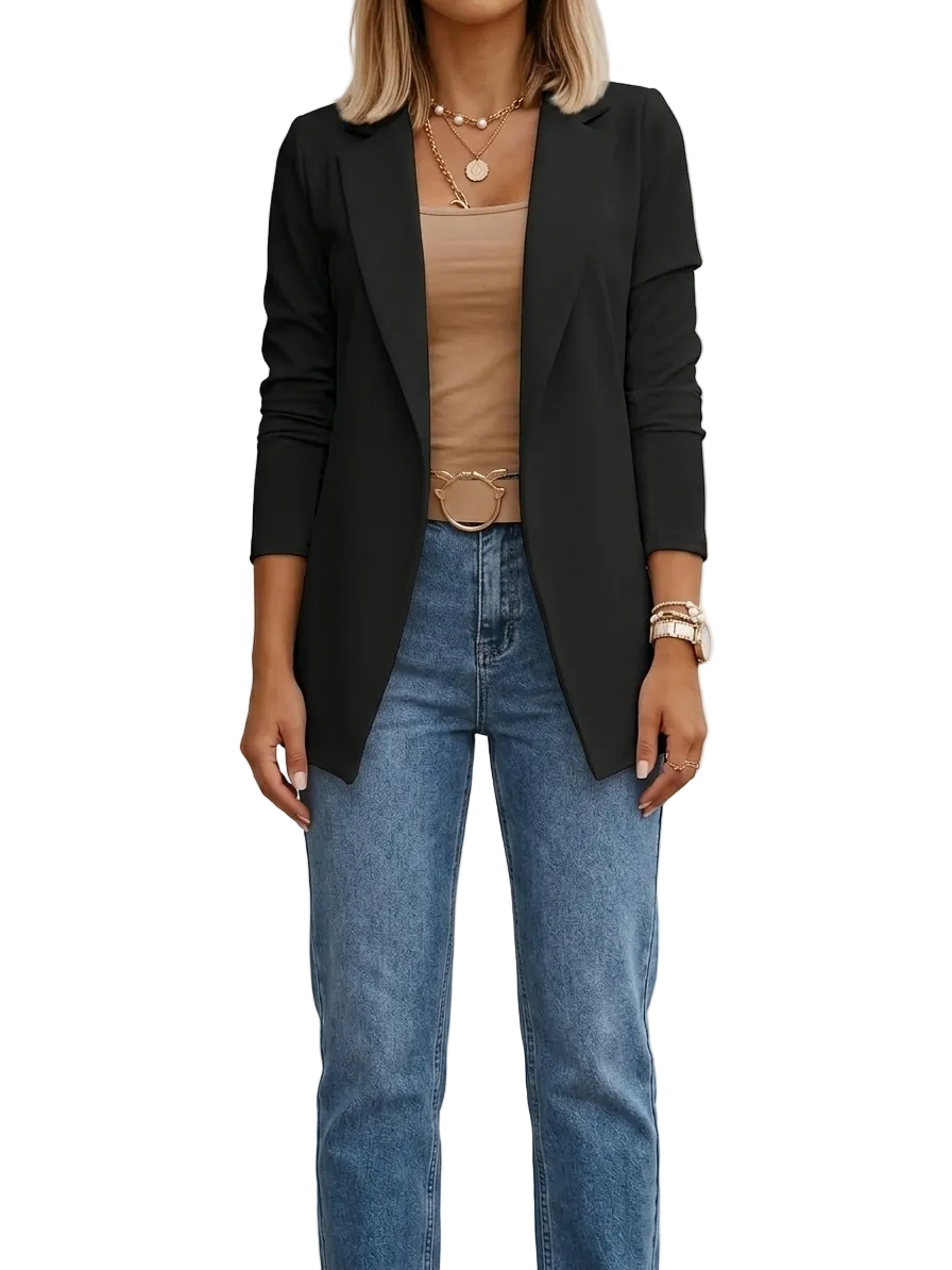 VIDAL BORDEAUX | BLAZER DRAPÉ ÉLÉGANT POUR FEMMES