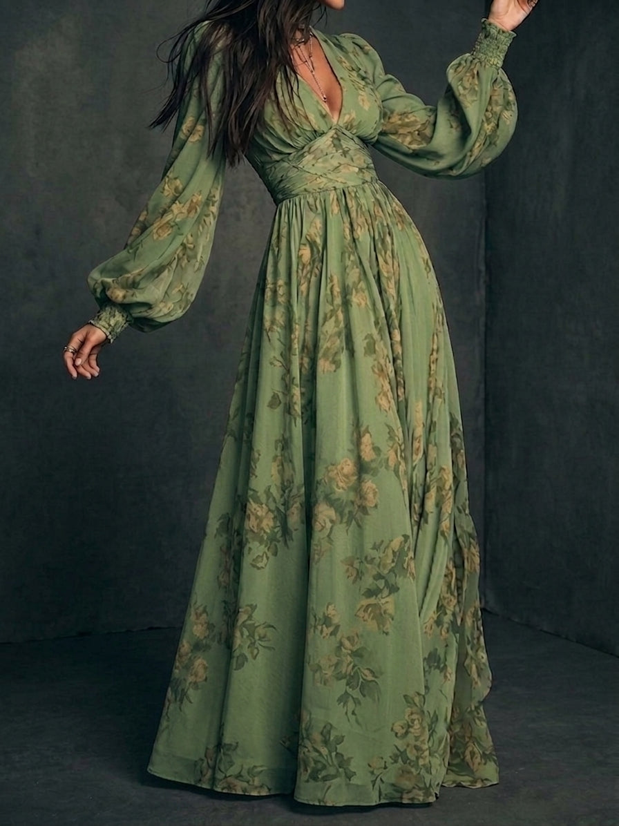Lillian | Robe Maxi Fleurie Fluide
